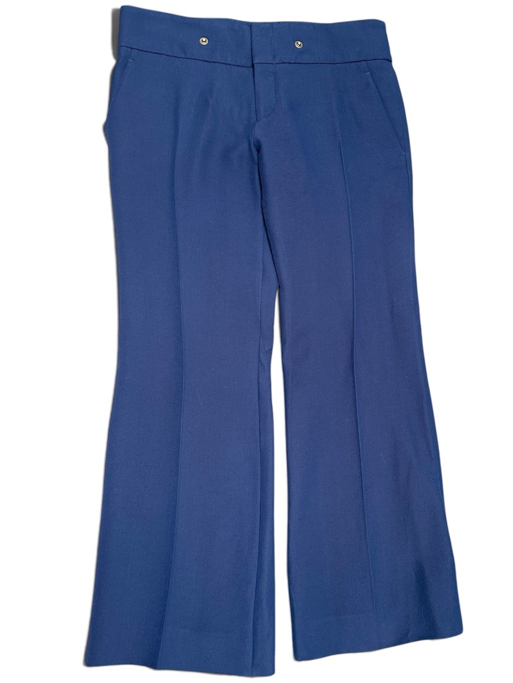 Authentic GUCCI Vintage Women’s Trousers | Size 42 | Midnight Blue | Wool/Silk